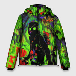 Куртка зимняя мужская Граффити, цвет: 3D-красный
