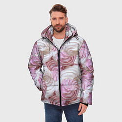 Куртка зимняя мужская Зефир белый и розовый, цвет: 3D-черный — фото 2