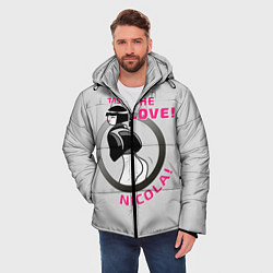 Куртка зимняя мужская НиКола Сyberpunk 2077, цвет: 3D-красный — фото 2