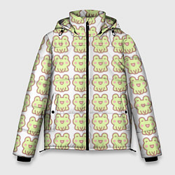 Куртка зимняя мужская Милые лягушки, цвет: 3D-черный