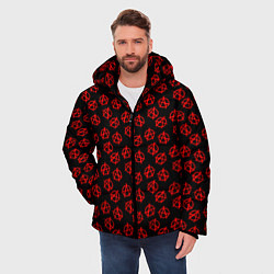 Куртка зимняя мужская Анархия, цвет: 3D-красный — фото 2