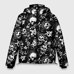 Куртка зимняя мужская Панк, цвет: 3D-черный