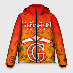 Куртка зимняя мужская GENSHIN IMPACT, цвет: 3D-красный