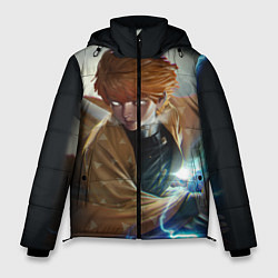 Куртка зимняя мужская КЛИНОК РАССЕКАЮЩИЙ ДЕМОНОВ, цвет: 3D-черный