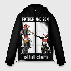 Куртка зимняя мужская Папа и сын, цвет: 3D-черный