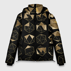 Куртка зимняя мужская Геометрические фигуры, цвет: 3D-черный