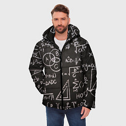 Куртка зимняя мужская Математические уравнения, цвет: 3D-светло-серый — фото 2