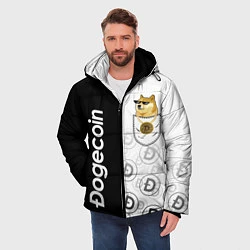 Куртка зимняя мужская DOGECOIN DOGE КАРМАН, цвет: 3D-черный — фото 2