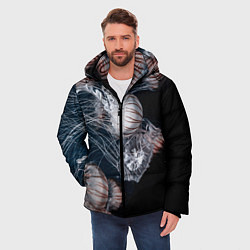 Куртка зимняя мужская Медузы, цвет: 3D-черный — фото 2