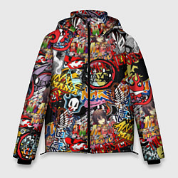 Куртка зимняя мужская Логотипы Аниме Мультиков, цвет: 3D-светло-серый