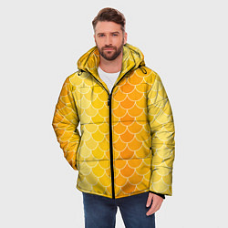 Куртка зимняя мужская Желтая чешуя, цвет: 3D-черный — фото 2