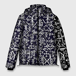 Куртка зимняя мужская Руны, цвет: 3D-черный