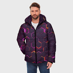 Куртка зимняя мужская НЕОН СОТЫ 3D, цвет: 3D-красный — фото 2