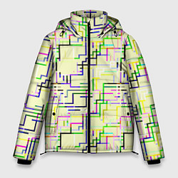 Куртка зимняя мужская Geometric Color, цвет: 3D-черный