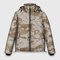 Куртка зимняя мужская Камуфляжный пиксель, цвет: 3D-черный