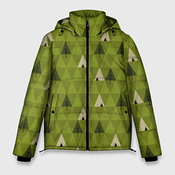Куртка зимняя мужская Лес Текстура, цвет: 3D-черный