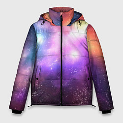 Куртка зимняя мужская Космос, сияние и звезды, цвет: 3D-черный