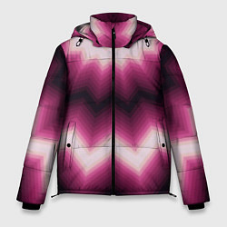 Куртка зимняя мужская Черно-пурпурный калейдоскоп, цвет: 3D-черный