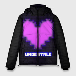 Куртка зимняя мужская UNDERTALE PURPLE HEART, цвет: 3D-черный