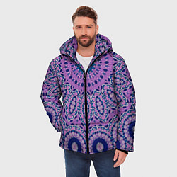 Куртка зимняя мужская Сиреневый калейдоскоп, цвет: 3D-светло-серый — фото 2