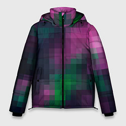 Куртка зимняя мужская Разноцветный геометрический уз, цвет: 3D-черный
