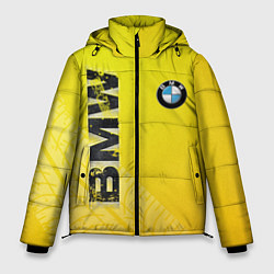 Куртка зимняя мужская BMW СЛЕДЫ ШИН БМВ, цвет: 3D-красный