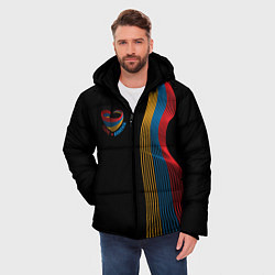 Куртка зимняя мужская I Love Armenia, цвет: 3D-черный — фото 2