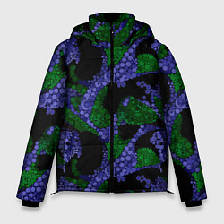 Куртка зимняя мужская Абстрактный темный в горох, цвет: 3D-черный