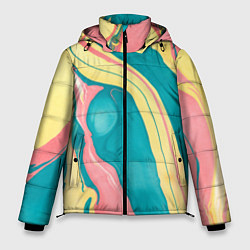 Куртка зимняя мужская Красочный развод, цвет: 3D-черный