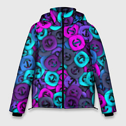 Куртка зимняя мужская Неоновые снаперсы, цвет: 3D-черный