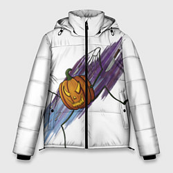 Куртка зимняя мужская Агрессивная тыква, цвет: 3D-черный