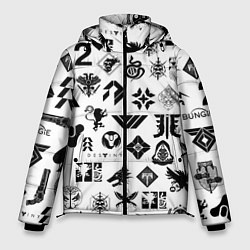 Куртка зимняя мужская DESTINY 2 LOGO PATTERN ДЕСТИНИ, цвет: 3D-черный