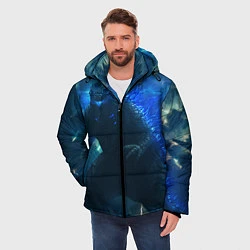 Куртка зимняя мужская ГОДЗИЛЛА В МОРЕ, цвет: 3D-черный — фото 2