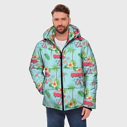 Куртка зимняя мужская Путешествие хиппи, цвет: 3D-светло-серый — фото 2