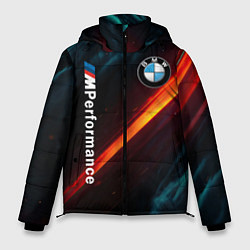 Куртка зимняя мужская BMW M PERFORMANCE NEON БМВ М НЕОН, цвет: 3D-красный