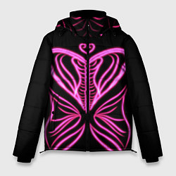 Куртка зимняя мужская Бабочка любви, цвет: 3D-черный