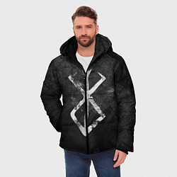 Куртка зимняя мужская BERSERK LOGO GRUNGE, цвет: 3D-светло-серый — фото 2