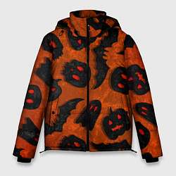 Куртка зимняя мужская Halloween print, цвет: 3D-черный