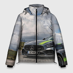 Куртка зимняя мужская Mercedes V8 Biturbo Racing Team AMG, цвет: 3D-светло-серый