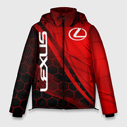 Куртка зимняя мужская LEXUS RED GEOMETRY ЛЕКСУС, цвет: 3D-черный