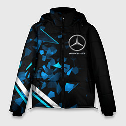 Куртка зимняя мужская Mercedes AMG Осколки стекла, цвет: 3D-красный