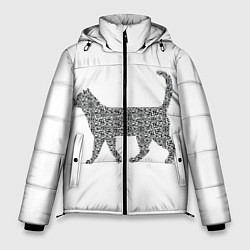 Куртка зимняя мужская QR - кот, цвет: 3D-светло-серый