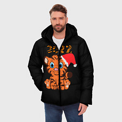 Куртка зимняя мужская Маленький тигр 2022, цвет: 3D-красный — фото 2