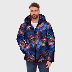 Куртка зимняя мужская Huggy Wuggy: Pattern Face, цвет: 3D-светло-серый — фото 2