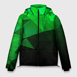 Куртка зимняя мужская Изумрудный Зеленый Геометрия, цвет: 3D-черный