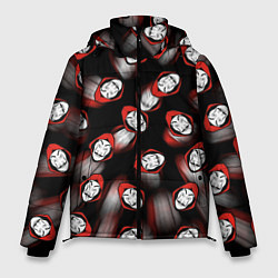 Куртка зимняя мужская БУМАЖНЫЙ ДОМ ПАТТЕРН МАСКА ДАЛИ, цвет: 3D-черный