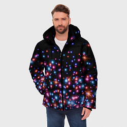 Куртка зимняя мужская ПРАЗДНИЧНЫЕ НОВОГОДНИЕ ОГОНЬКИ 2022, цвет: 3D-светло-серый — фото 2