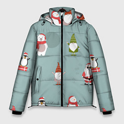 Куртка зимняя мужская Новый Гoд, цвет: 3D-красный