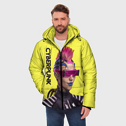 Куртка зимняя мужская Cyberpunk Панк, цвет: 3D-черный — фото 2
