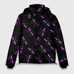 Куртка зимняя мужская ЛИЦО ЭНДЕРМЕНА, МАЙНКРАФТ, цвет: 3D-светло-серый